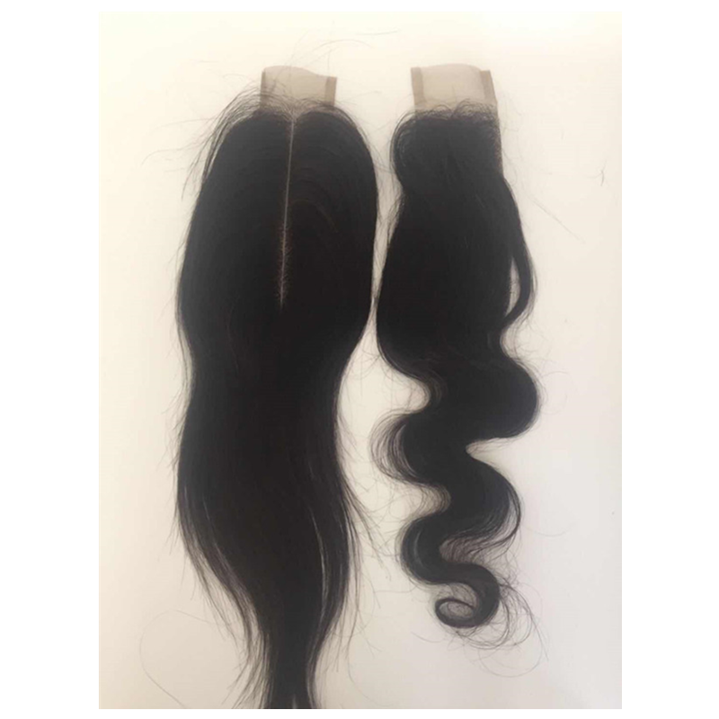 100 virgin hair 2x6 inch closure middle part straight and wave closure YL273